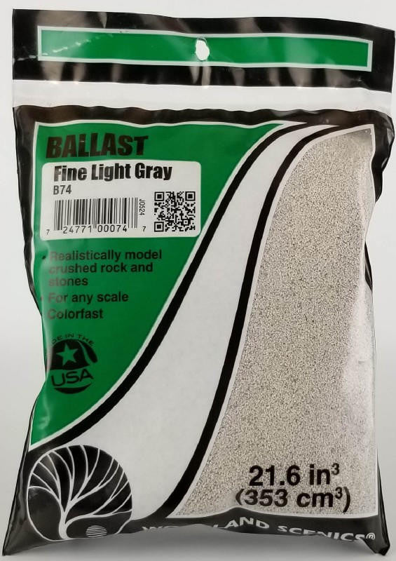 Woodland Scenics Ballast Light Gray Fine 12oz 74